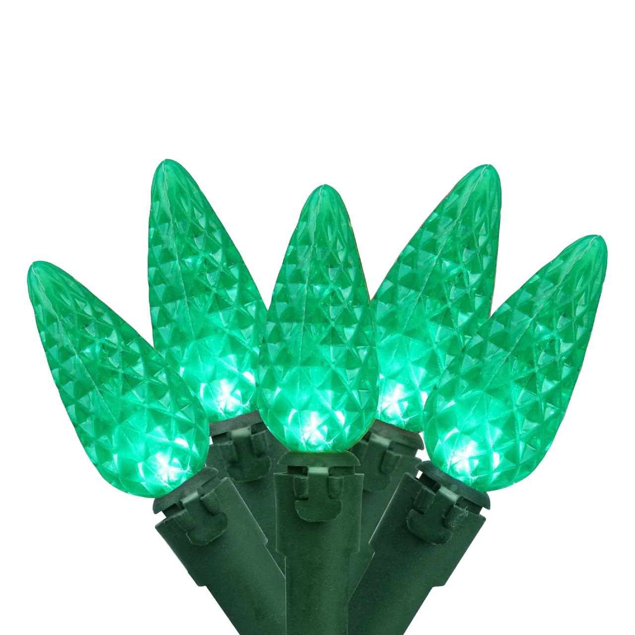 Commercial LED C6 Christmas stringer lights for outdoor holiday displays and festive public spaces
