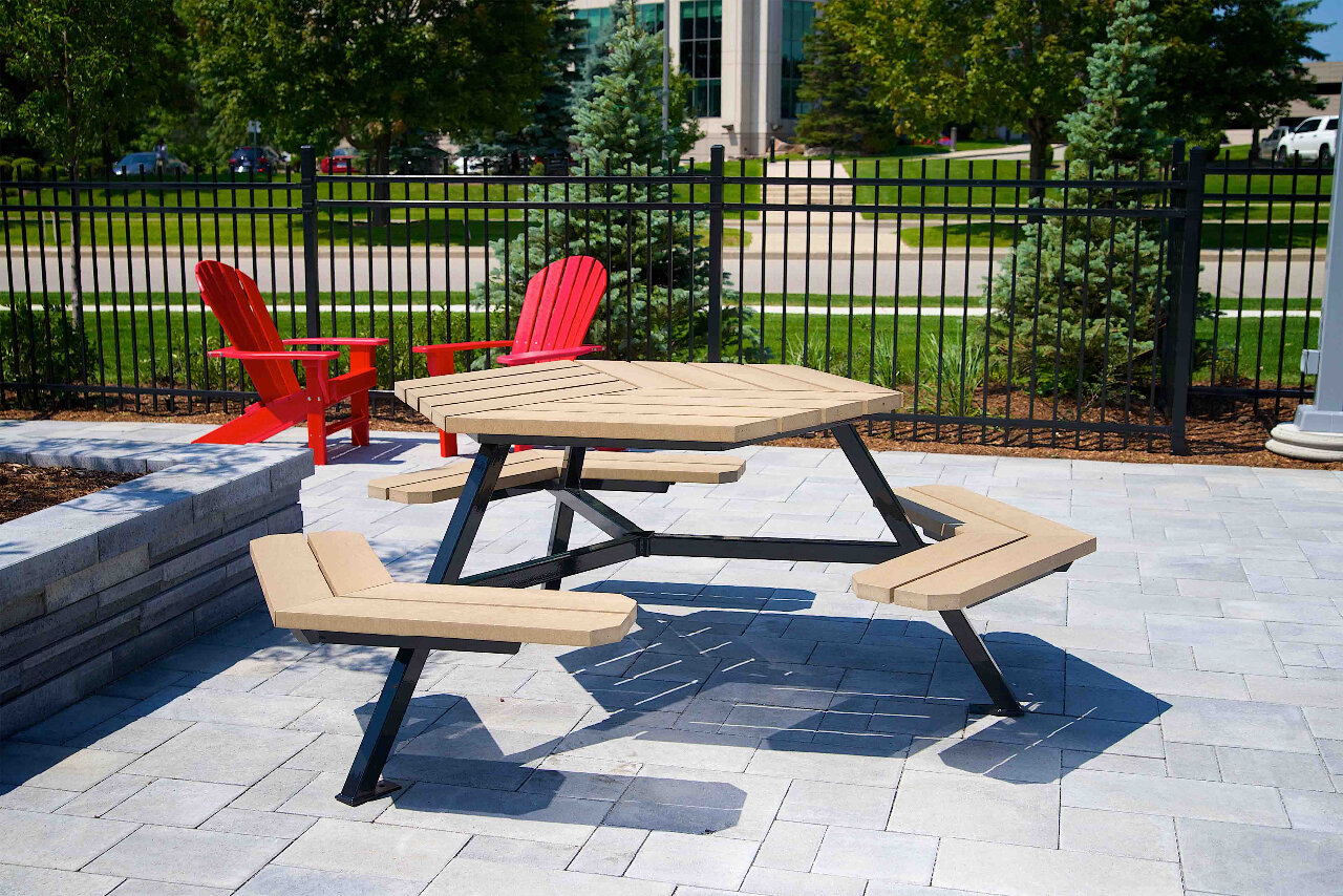 Hexagonal Picnic Table - Unique & Accessible Design