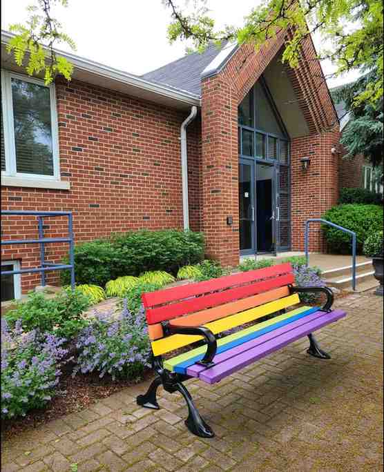 Riverside Pride Bench at Armour Heights Presbyterian Church