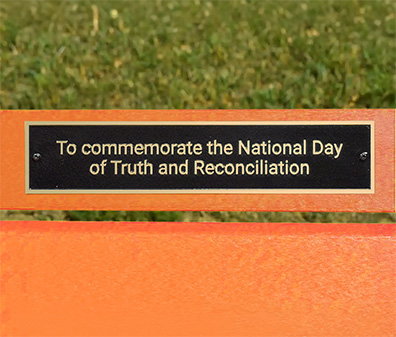 Bronze Plaque for Truth and Reconciliation Bench